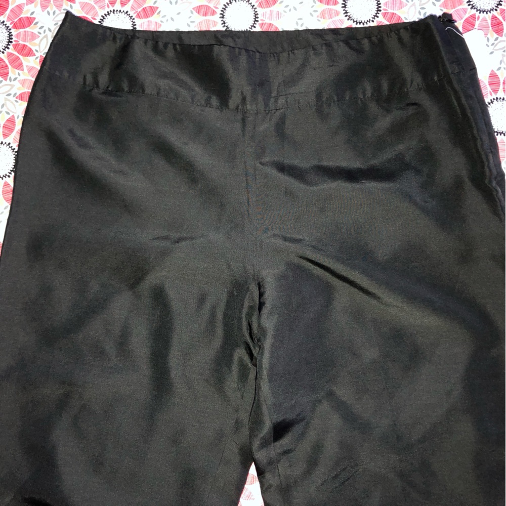 I.C.E. | 100% Silk Shantung cropped pants